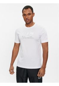 EA7 Emporio Armani T-Shirt 3DPT71 PJM9Z 1100 Biały Regular Fit. Kolor: biały. Materiał: bawełna #1