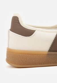 Renee - Beżowe Tenisówki Sneakeriny z Paskiem na Rzep Pirel. Okazja: na co dzień. Zapięcie: rzepy. Kolor: beżowy. Materiał: jeans, koronka. Wzór: gładki. Styl: casual, elegancki, sportowy #8