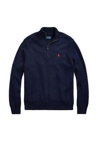Polo Ralph Lauren Sweter 710859939002 Granatowy Regular Fit. Typ kołnierza: polo. Kolor: niebieski. Materiał: bawełna #5