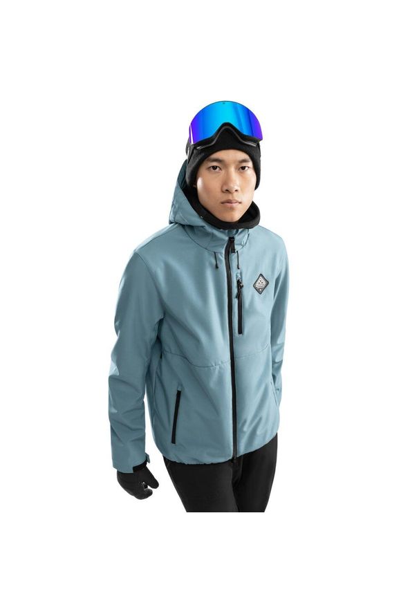 SIROKO - Męska kurtka snowboardowa Sporty zimowe Siroko W2 Beluga. Kolor: niebieski. Materiał: materiał, softshell. Sezon: zima. Sport: snowboard