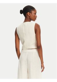 Marella Kamizelka garniturowa Anemone 2515151012 Écru Regular Fit. Materiał: len #4