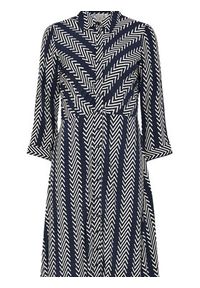 YAS Sukienka koszulowa Savanna 26022663 Granatowy Loose Fit. Kolor: niebieski. Materiał: wiskoza. Typ sukienki: koszulowe #6