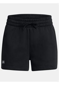 Under Armour Szorty sportowe Rival Fleece Short 1382723-001 Czarny Loose Fit. Kolor: czarny. Materiał: bawełna #3