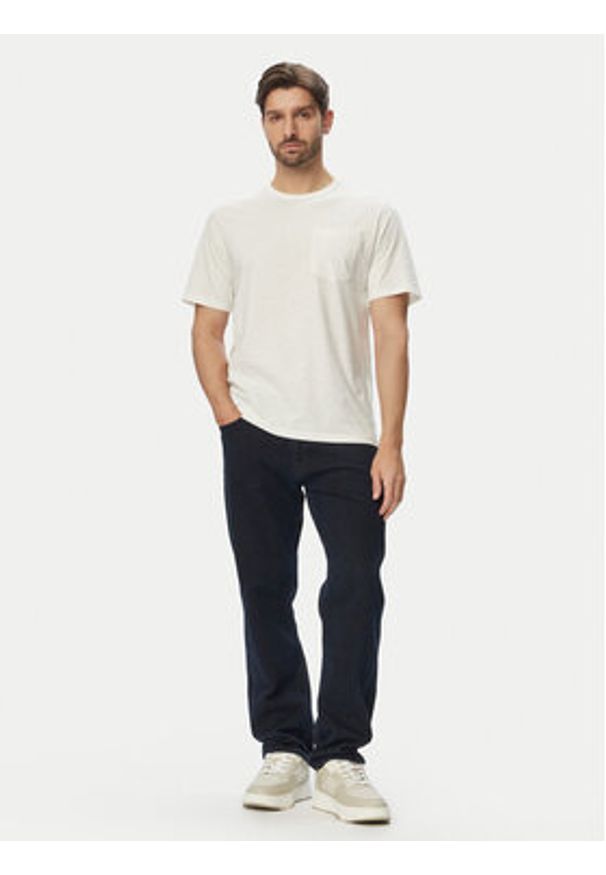 Jack & Jones T-Shirt Cassis 12295066 Kremowy Regular Fit. Kolor: kremowy. Materiał: bawełna