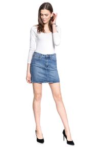 Wrangler - SPÓDNICA DAMSKA JEANSOWA WRANGLER SKIRT W245JX31A. Materiał: jeans #5