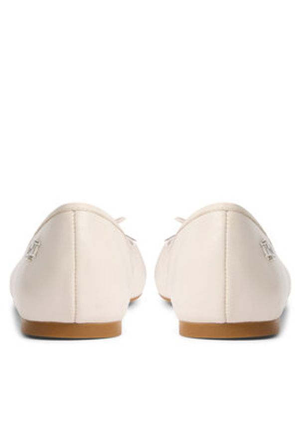 Lauren Ralph Lauren - LAUREN RALPH LAUREN Baleriny 802940728006 Écru. Kolor: kremowy. Materiał: skóra