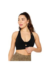 FABLETICS - Biustonosz dla kobiet Fabletics Oasis Twist. Kolor: czarny. Sport: fitness #1