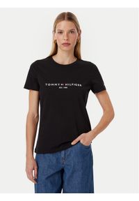 TOMMY HILFIGER - Tommy Hilfiger T-Shirt Heritage C-Nk WW0WW31999 Czarny Regular Fit. Kolor: czarny. Materiał: bawełna #1