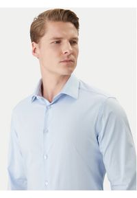 Calvin Klein Koszula LV019EU001 Błękitny Slim Fit. Kolor: niebieski. Materiał: bawełna #5