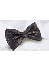 Mucha Męska w Zestawie z Poszetką - Alties - Jasnobrązowy Wzór Paisley. Kolor: beżowy, wielokolorowy, brązowy. Wzór: paisley. Styl: elegancki, sportowy #5