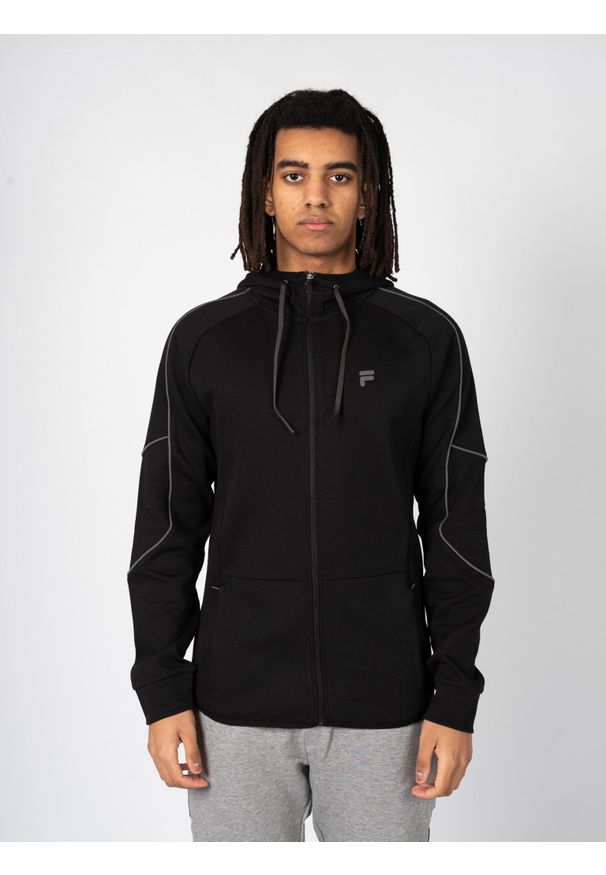 Fila Bluza "Roviogo" | FAM0292 | Mężczyzna | Czarny. Typ kołnierza: kaptur. Kolor: czarny. Materiał: poliester, bawełna. Długość: długie