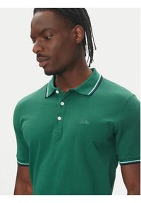 Lindbergh Polo 30-404010 Zielony Relaxed Fit. Typ kołnierza: polo. Kolor: zielony. Materiał: bawełna