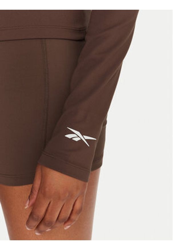 Reebok Koszulka techniczna Reebok X Ewa Chodakowska RK25316CCW Brązowy Slim Fit. Kolor: brązowy. Materiał: syntetyk