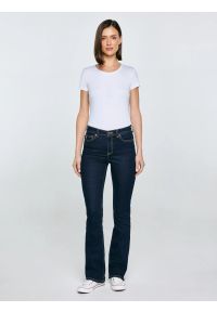 Big-Star - Jeansy damskie granatowe Adela Bootcut 505. Kolor: niebieski #6