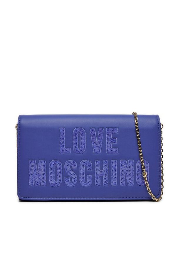 Love Moschino - LOVE MOSCHINO Torebka JC4293PP0IKK171A Niebieski. Kolor: niebieski. Materiał: skórzane