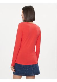 Pepe Jeans Bluzka New Virginia PL505203 Czerwony Slim Fit. Kolor: czerwony. Materiał: bawełna #4