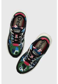 Desigual sneakersy 23WSKA11.5000. Nosek buta: okrągły. Materiał: materiał, włókno, guma. Obcas: na platformie #1