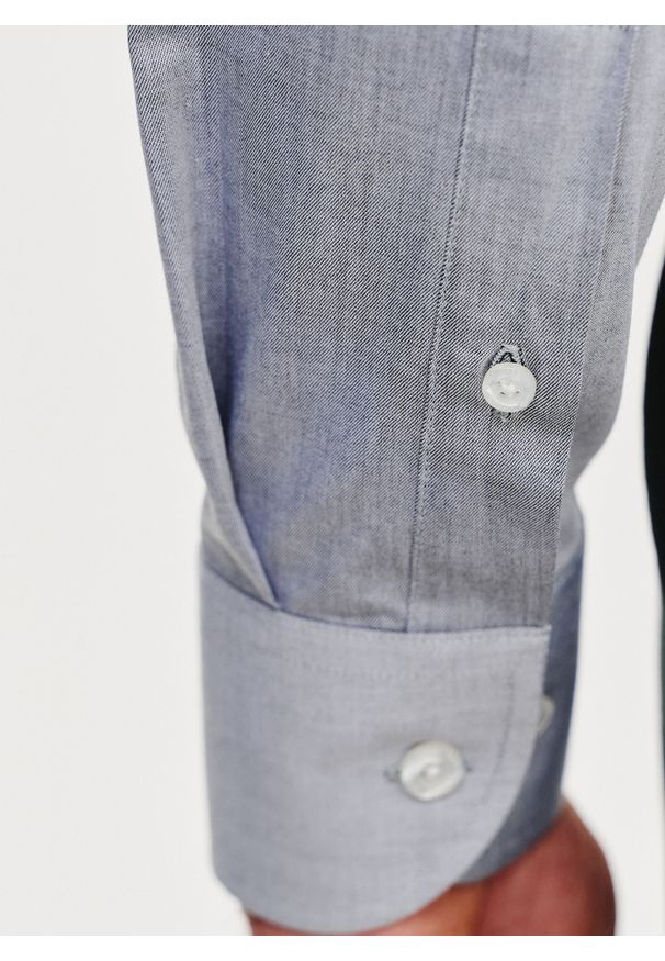 Pako Lorente - PAKO LORENTE – Bawełniana koszula męska w kolorze szarym. Kolor: szary. Materiał: bawełna. Długość rękawa: długi rękaw. Długość: długie. Wzór: gładki