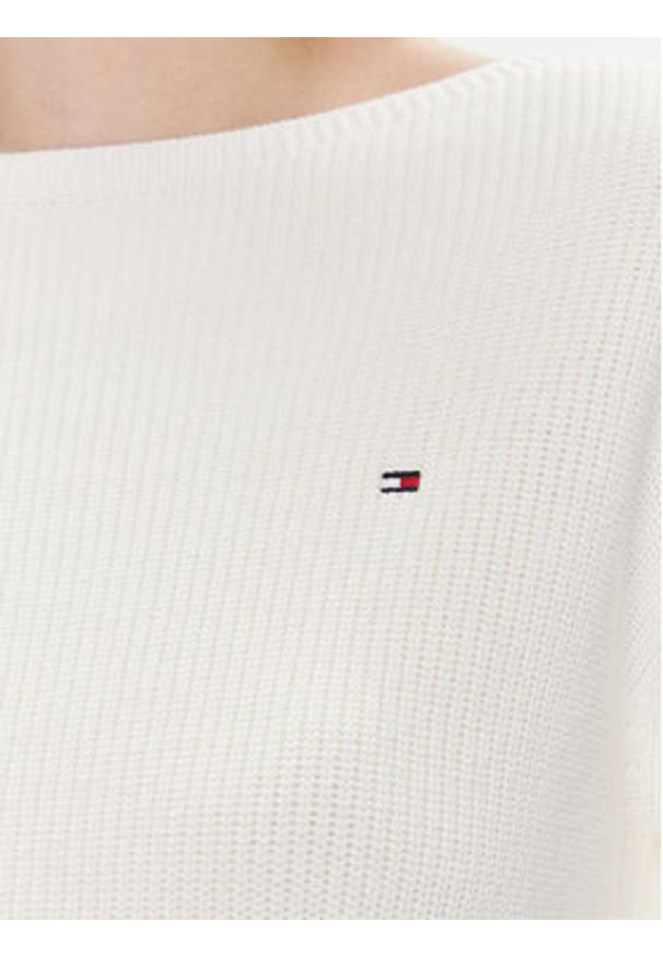 TOMMY HILFIGER - Tommy Hilfiger Sweter WW0WW40345 Écru Relaxed Fit. Materiał: bawełna