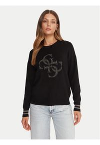 Guess Sweter W5BR42 Z26I2 Czarny Relaxed Fit. Kolor: czarny. Materiał: wiskoza #1