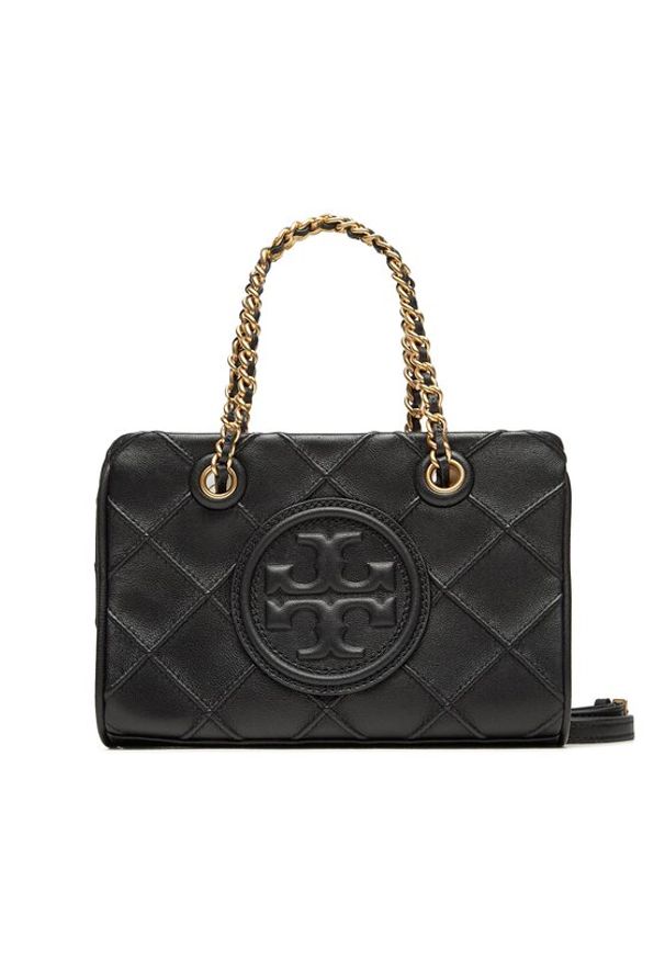 Tory Burch Torebka Fleming Soft Mini Chain Tote 152334 Czarny. Kolor: czarny. Materiał: skórzane