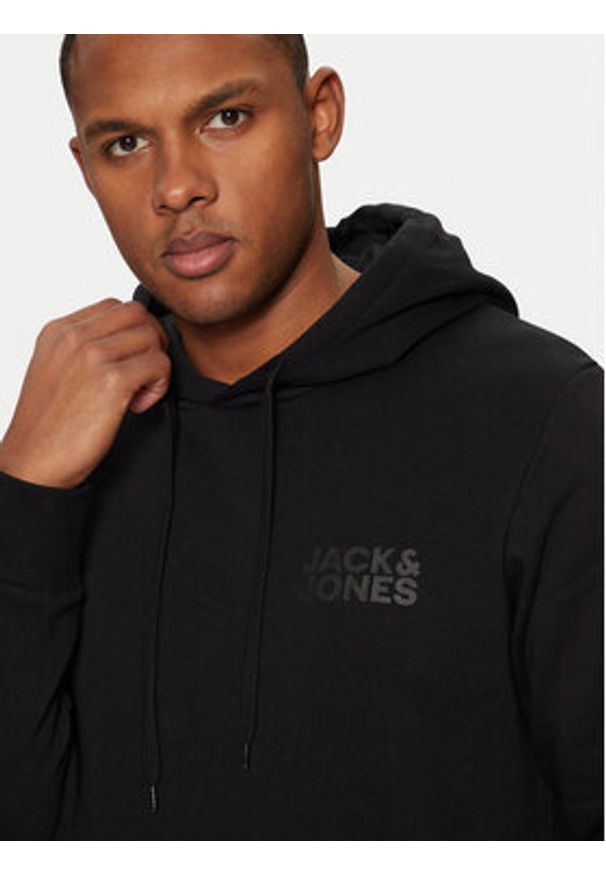 Jack & Jones - Jack&Jones Bluza Corp Logo 12152840 Czarny Regular Fit. Kolor: czarny. Materiał: syntetyk