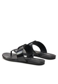 Calvin Klein Jeans Japonki Flat Sandal Slide Toepost Mg Met YW0YW01342 Czarny. Kolor: czarny. Materiał: skóra #4
