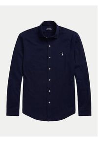 Polo Ralph Lauren Koszula 710899386003 Granatowy Slim Fit. Typ kołnierza: polo. Kolor: niebieski. Materiał: bawełna #3