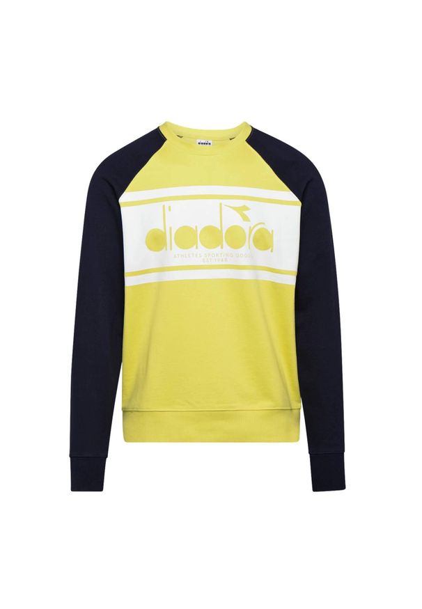 Diadora - Bluza męska DIADORA SWEATSHIRT CREW SPECTRA. Kolor: żółty