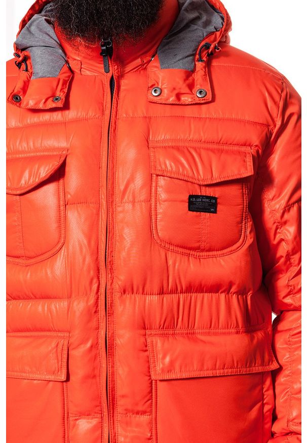 Lee - KURTKA ZIMOWA LEE LOCO PUFFA LAVA RED L87NWSAF. Materiał: puch. Sezon: zima