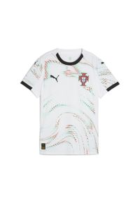 Puma - Damska koszulka wyjazdowa Portugalia 2025 PUMA White Black. Kolor: czarny, biały, wielokolorowy. Sport: piłka nożna