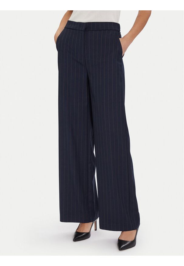 Maryley Spodnie materiałowe 25IB598/M17/35BL Granatowy Regular Fit. Kolor: niebieski. Materiał: syntetyk