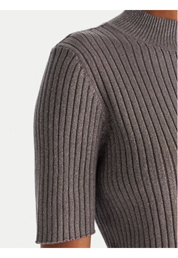 ACCESS FASHION Sweter 54-8046 Szary Slim Fit. Kolor: szary. Materiał: syntetyk