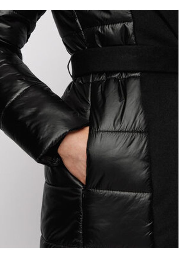 BOSS - Boss Płaszcz zimowy Paxida 50443658 Czarny Regular Fit. Kolor: czarny. Materiał: syntetyk. Sezon: zima
