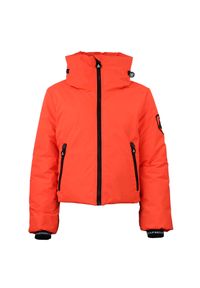 PEAK MOUNTAIN - Kurtka damska Peak Mountain Ally. Kolor: pomarańczowy, czerwony, wielokolorowy. Sezon: zima. Sport: narciarstwo #1