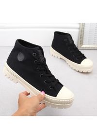 Big-Star - Trampki za kostkę sznurowane czarne Big Star OO274008. Wysokość cholewki: za kostkę. Kolor: czarny #6