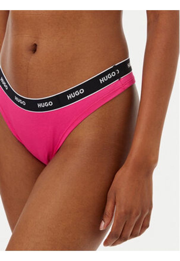Hugo - HUGO Stringi 50510622 Różowy. Kolor: różowy. Materiał: bawełna