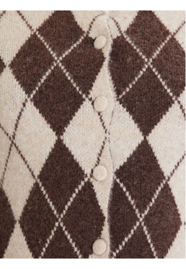 Vero Moda Kardigan Halo 10342792 Brązowy Regular Fit. Kolor: brązowy. Materiał: syntetyk