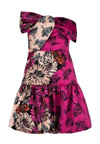 Pinko Sukienka "Poetica". Typ kołnierza: kokarda. Materiał: tkanina. Wzór: kwiaty, aplikacja, nadruk. Typ sukienki: dopasowane. Długość: mini #1