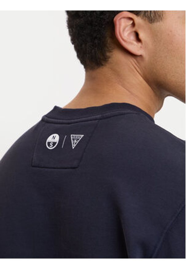 Guess Bluza M6GQ26 K3490 Granatowy Regular Fit. Kolor: niebieski. Materiał: bawełna