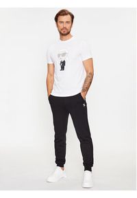 Karl Lagerfeld - KARL LAGERFELD T-Shirt Crewneck 755071 Biały Regular Fit. Typ kołnierza: dekolt w karo. Kolor: biały. Materiał: bawełna #3