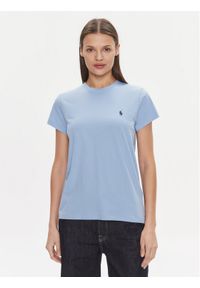 Polo Ralph Lauren T-Shirt 211898698014 Błękitny Regular Fit. Typ kołnierza: polo. Kolor: niebieski. Materiał: bawełna