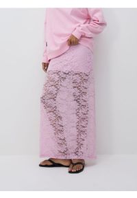 Reserved - Koronkowa spódnica - pastelowy róż. Kolor: różowy. Materiał: koronka #1