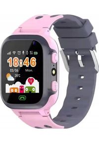 NoName - SMARTWATCH DLA DZIECI ZEGAREK SIM LBS LED POLSKI ZEGAREK DZIECKA RÓŻOWY. Rodzaj zegarka: smartwatch. Kolor: różowy