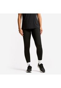 Decathlon - Legginsy fitness damskie Domyos 100 Basic. Kolor: czarny. Materiał: poliester, elastan, materiał. Sport: fitness #1
