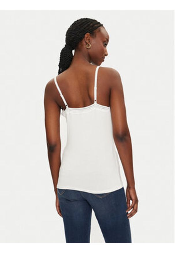 Morgan Top 192-BARBA.N Biały Slim Fit. Kolor: biały. Materiał: wiskoza