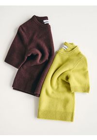 Reserved - Wełniany sweter - zielony. Kolor: zielony. Materiał: wełna