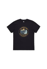 Quiksilver - Koszulka z krótkim rękawem dla Mężczyzn EV THREE SEAS Czarny. Kolor: niebieski. Materiał: materiał, bawełna. Długość rękawa: krótki rękaw. Długość: krótkie. Wzór: nadruk