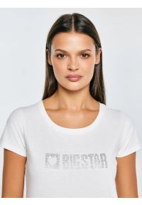 Big-Star - Koszulka damska z logo BIG STAR z cyrkonii biała Avra 100. Kolor: biały #3