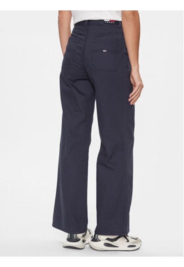 Tommy Jeans Jeansy Claire DW0DW16163 Granatowy Wide Leg. Kolor: niebieski
